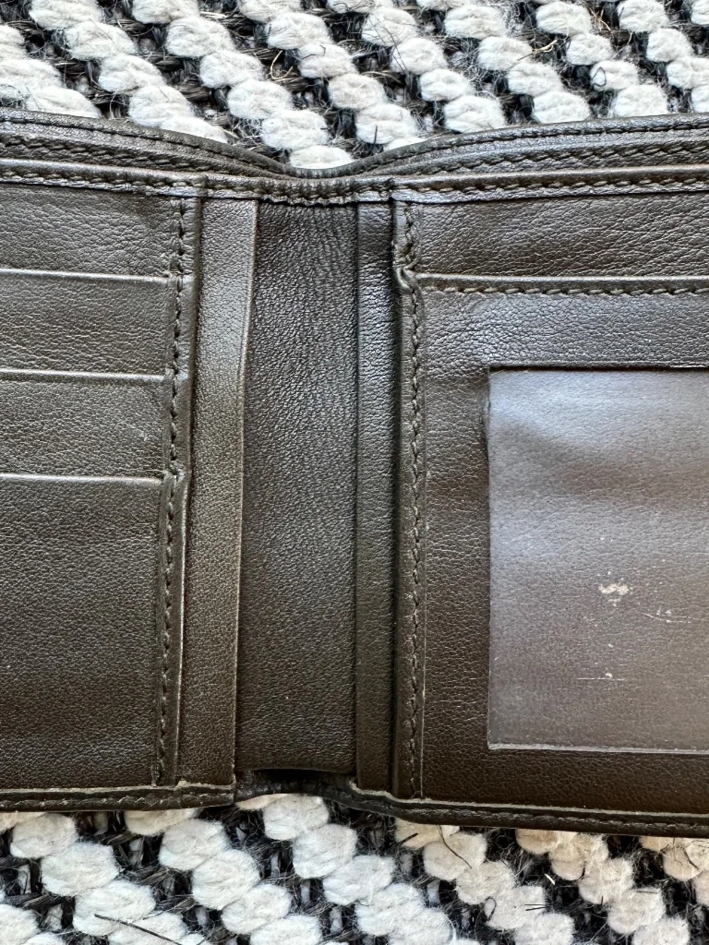 Gucci GG Logo Pattern Bifold Wallet Mens Brown